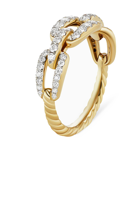 Stax Chain Link Diamond Ring, 18k Yellow Gold & Diamonds